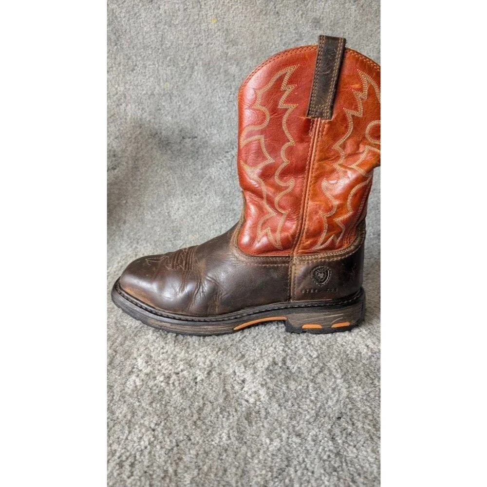 Ariat Men's WORKHOG Wide Square Steel Toe Work Boot Size 10EE F2413-18